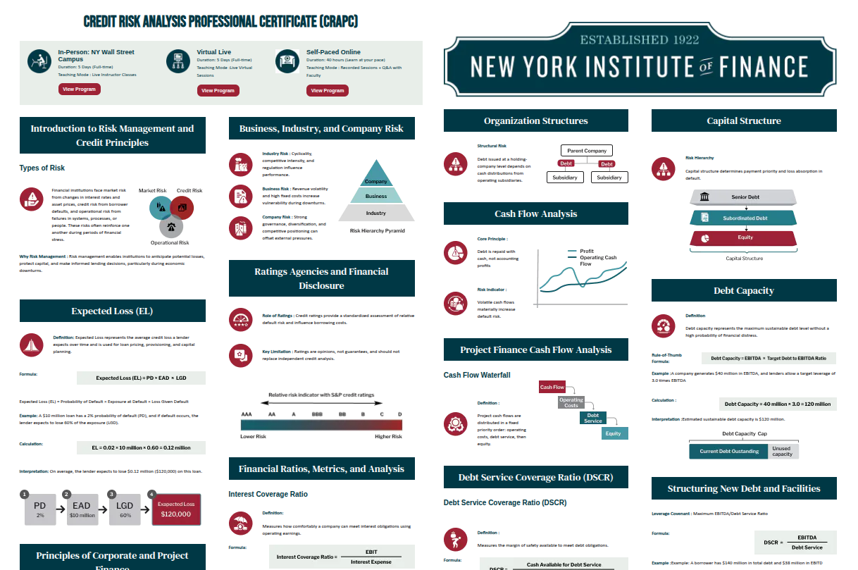 Credit and Credit Risk Analysis Professional Certificate: Online