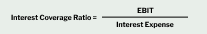 Formula for interest coverage ratio